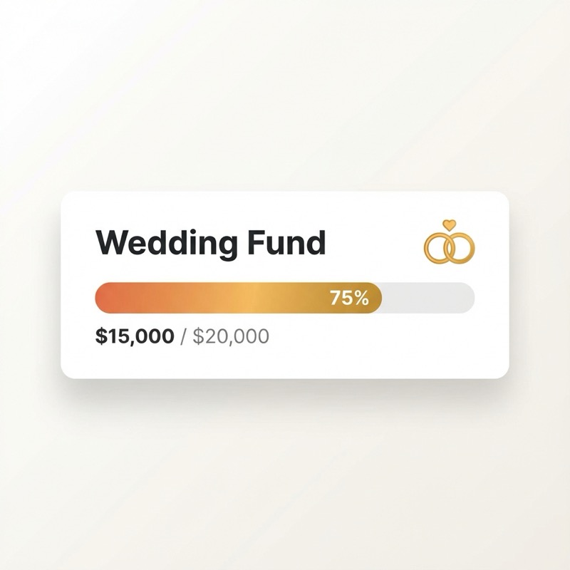 Wedding Fund savings goal card